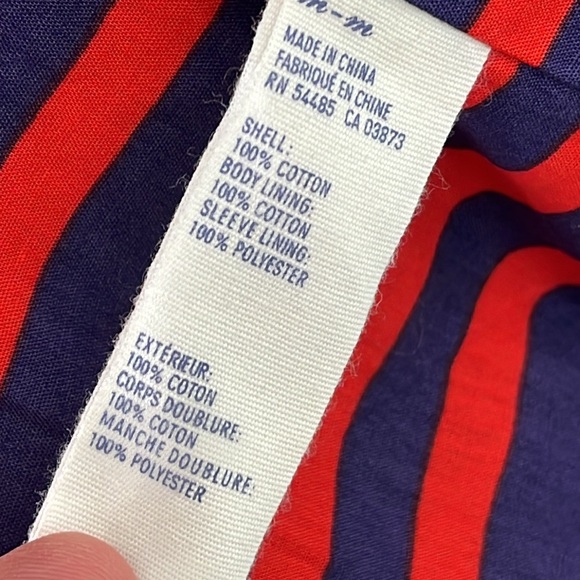 AMERICAN EAGLE OUTFITTERS TRENCH COAT TAN WITH STRIPES 100% Cotton Size Medium - Picture 11 of 16